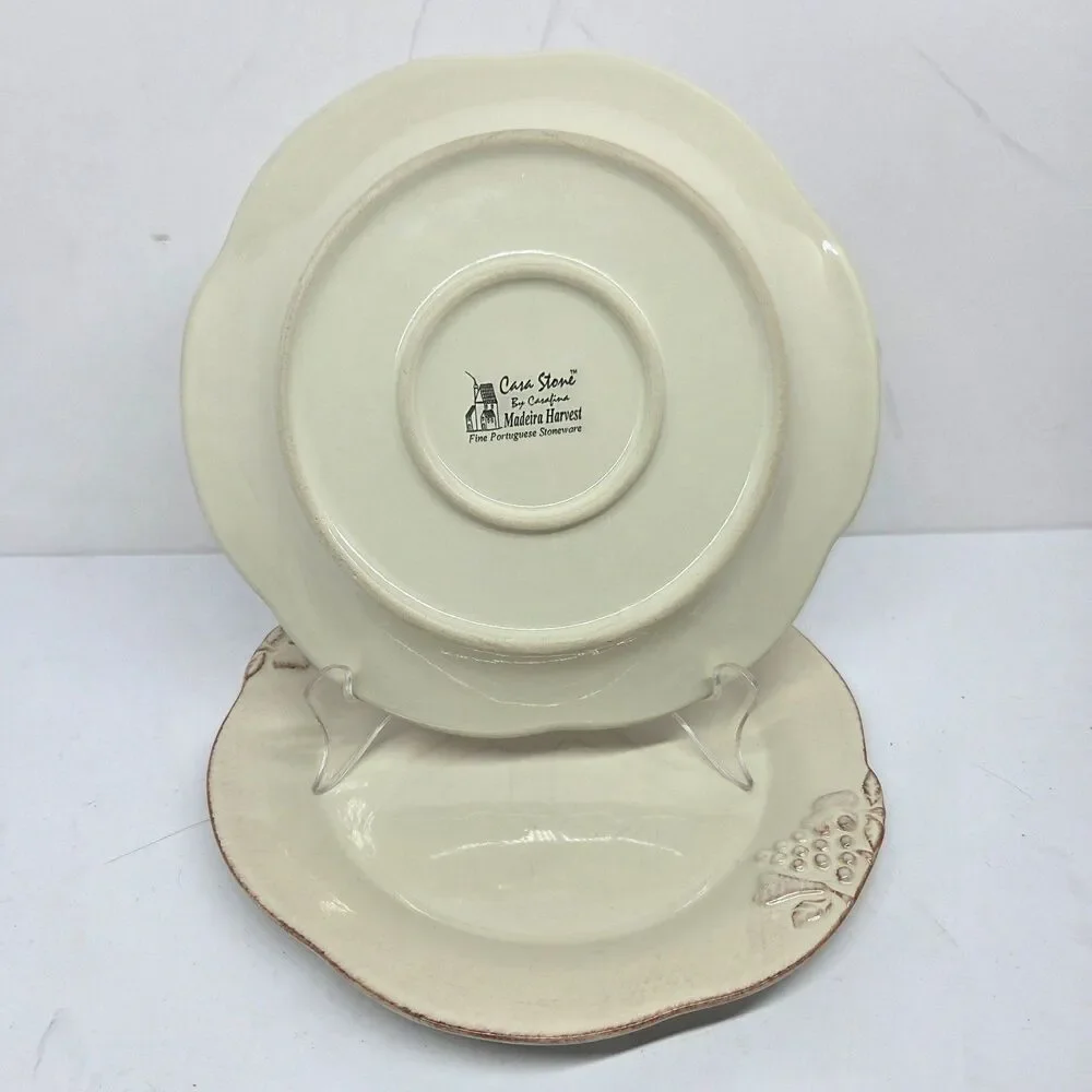 Casafina Casa Stone Madeira Harvest Set Of 2 Vanilla Cream 8 1/2
